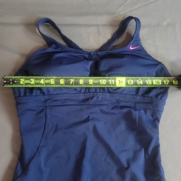 Nike Swimsuit Womens 16 Blue Racerback Bathing Suit Beach Travel Vacation - Picture 4 of 11